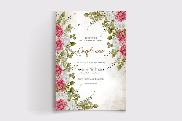 wedding floral invitation card templates