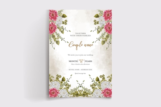 wedding floral invitation card templates