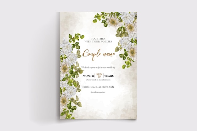 wedding floral invitation card templates