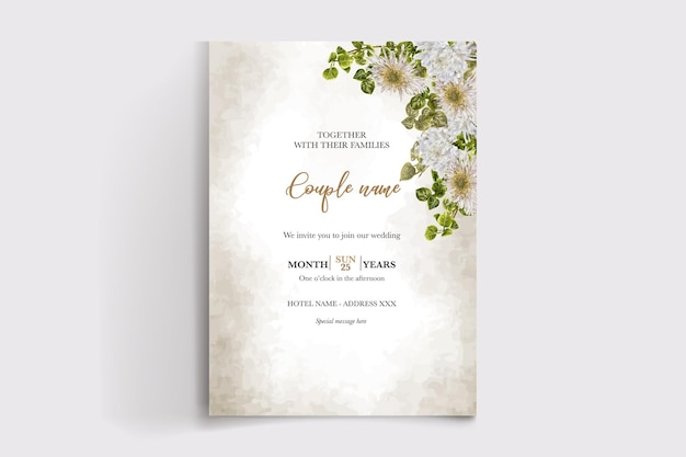 wedding floral invitation card templates