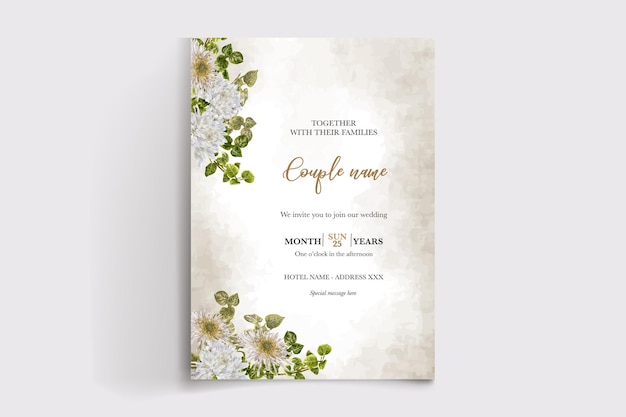 wedding floral invitation card templates