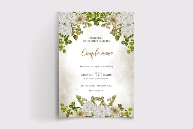 wedding floral invitation card templates