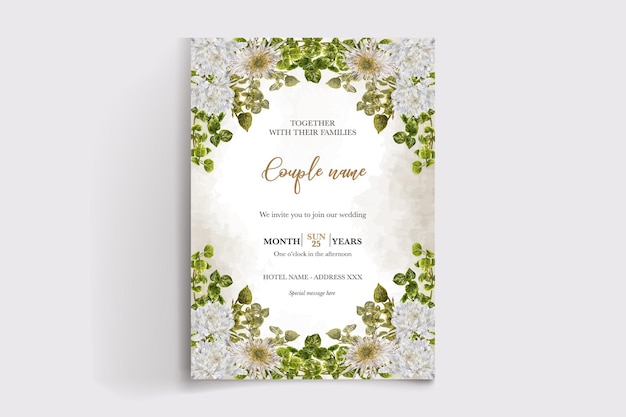 wedding floral invitation card templates