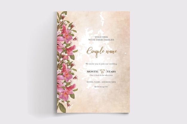 wedding floral invitation card templates