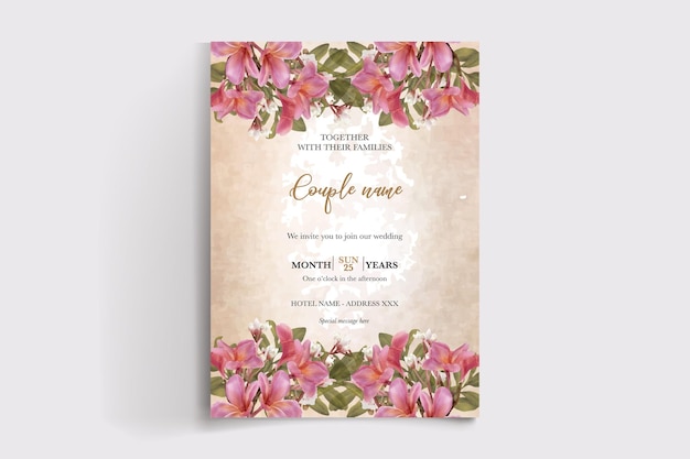 wedding floral invitation card templates