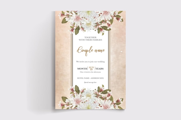 wedding floral invitation card templates