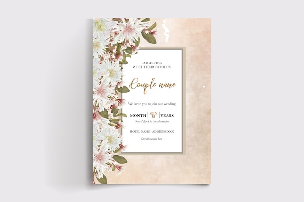 wedding floral invitation card templates