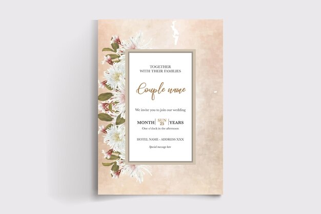 wedding floral invitation card templates