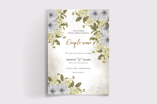 wedding floral invitation card templates