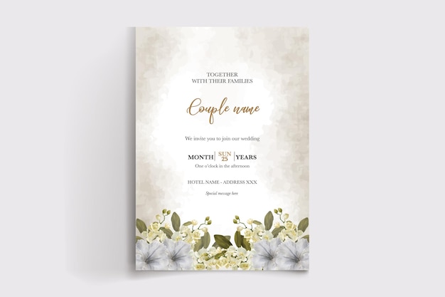 wedding floral invitation card templates