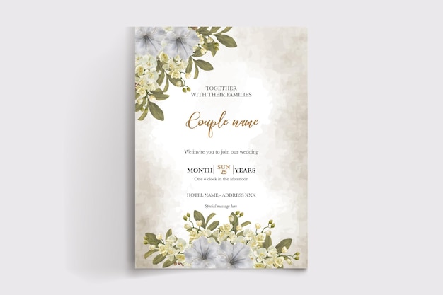 wedding floral invitation card templates