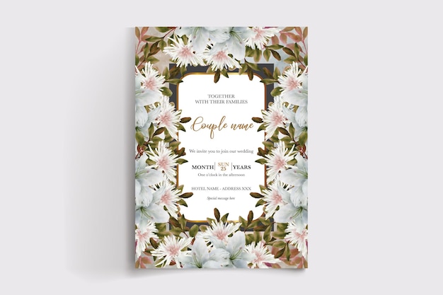 wedding floral invitation card templates