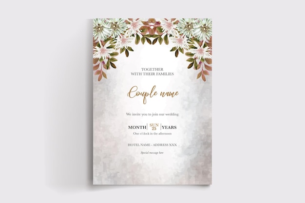 wedding floral invitation card templates