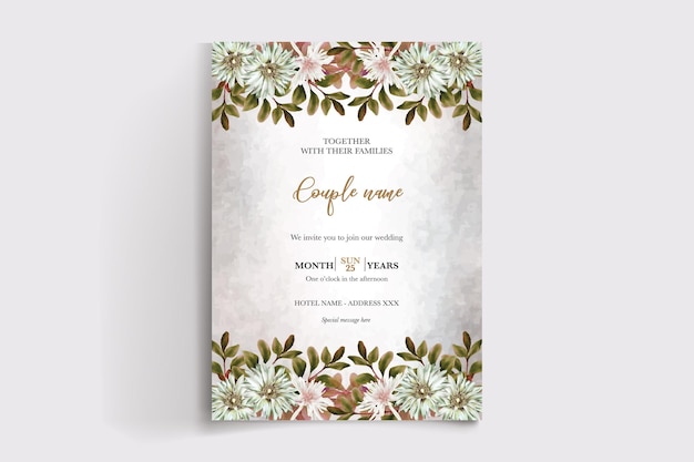 wedding floral invitation card templates