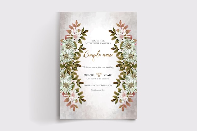 wedding floral invitation card templates