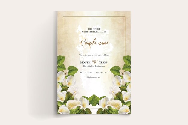 wedding floral invitation card templates