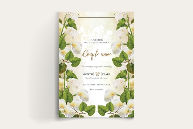 wedding floral invitation card templates