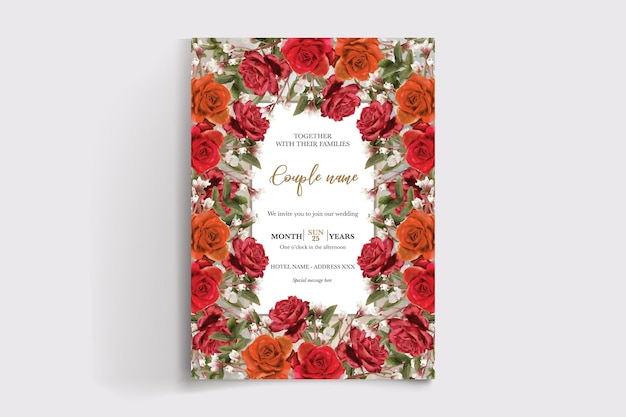 wedding floral invitation card templates