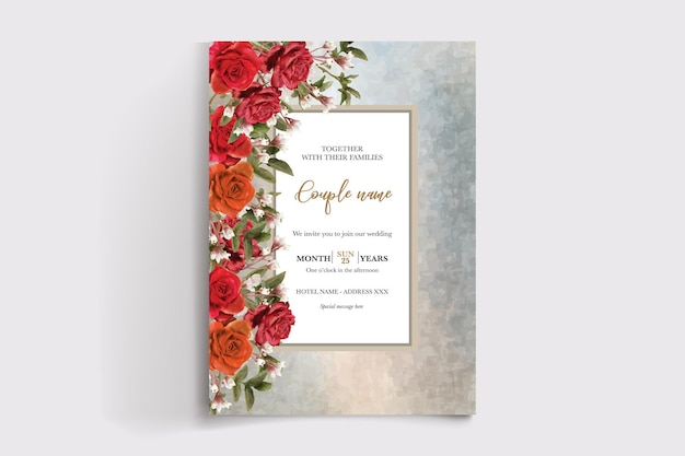 wedding floral invitation card templates