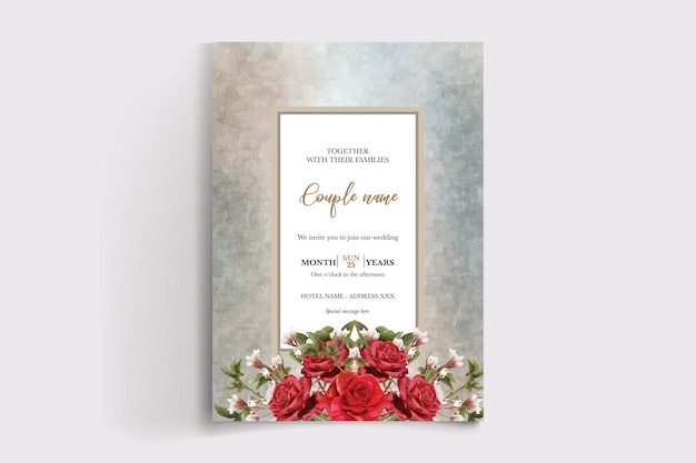 wedding floral invitation card templates