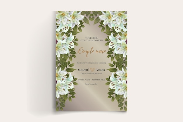 wedding floral invitation card templates