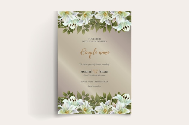 wedding floral invitation card templates