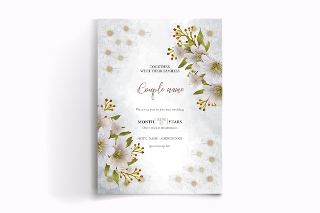 wedding floral invitation templates