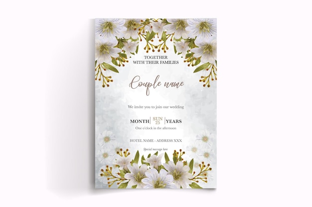 wedding floral invitation templates