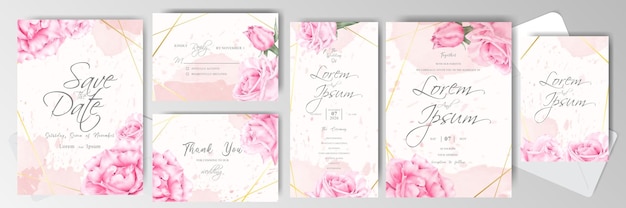 Wedding Invitation card bundle template