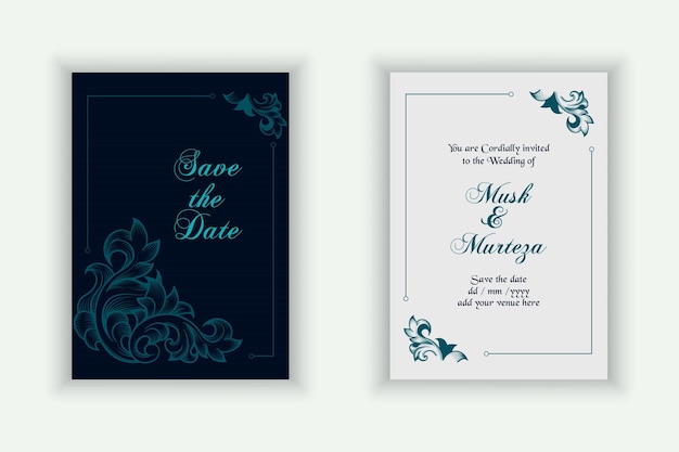 Vector wedding invitation card design