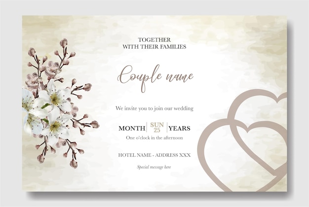 wedding invitation card floral design