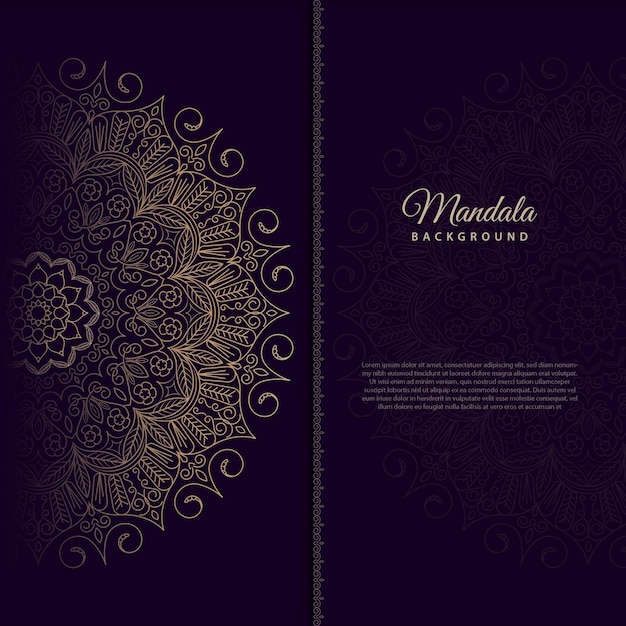 Vector wedding invitation card mandala design