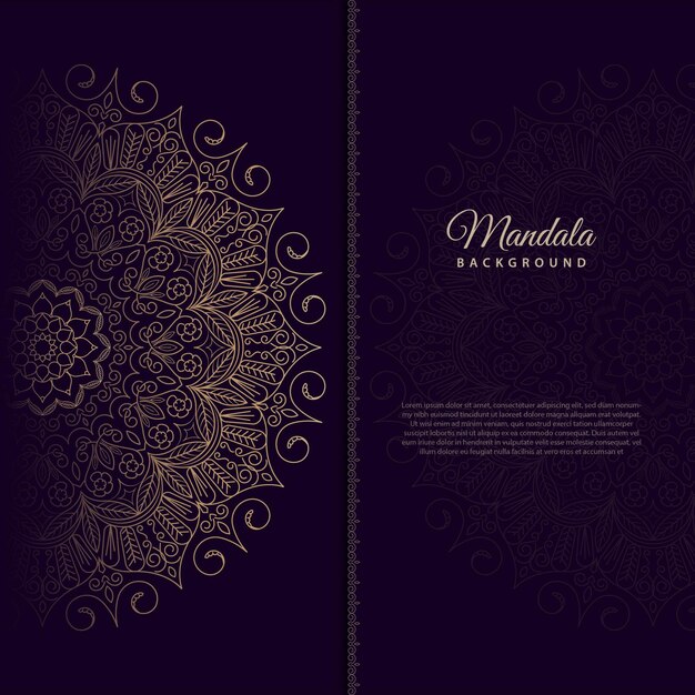 Vector wedding invitation card mandala design