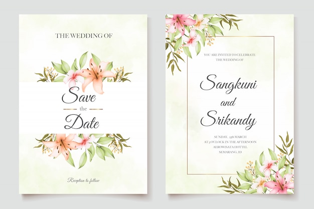 wedding invitation card template 