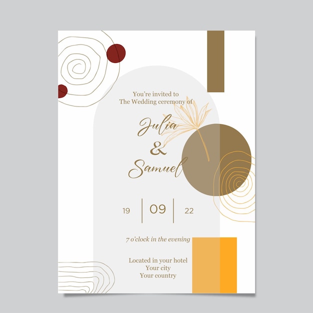 Wedding invitation card template