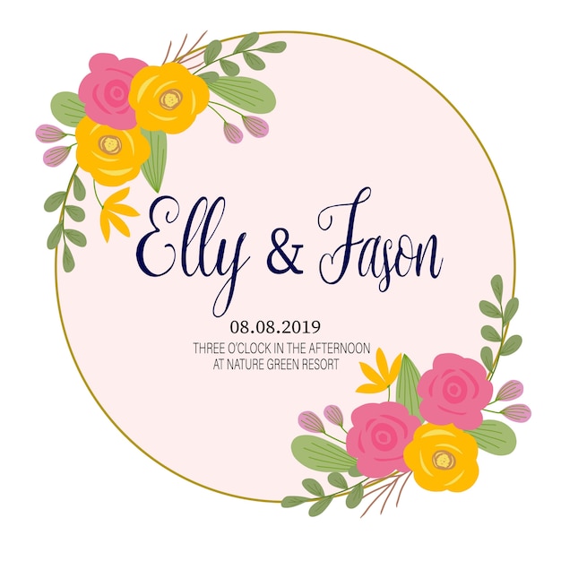 Wedding invitation card template