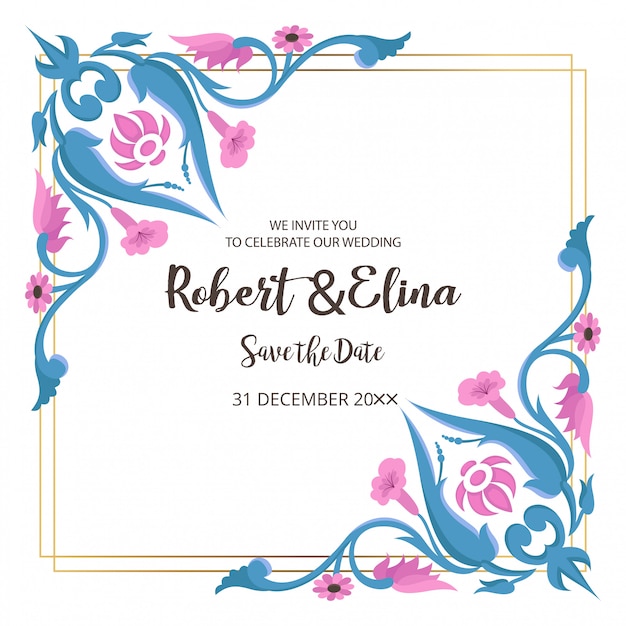 Wedding invitation card template