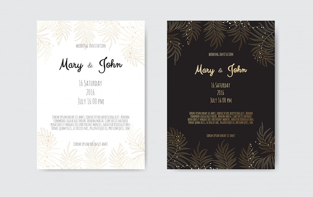 Wedding invitation card template