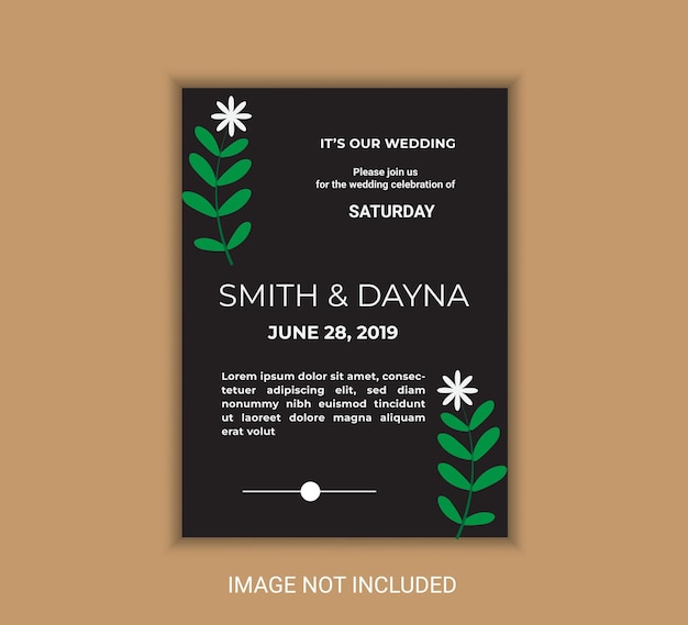 Vector wedding invitation card vector template