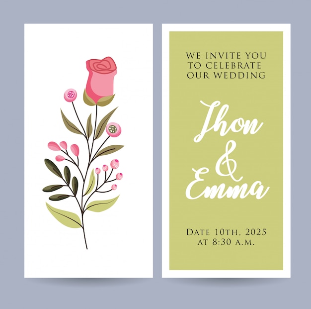 Wedding invitation card