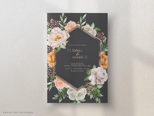 Wedding invitation cards elegant floral