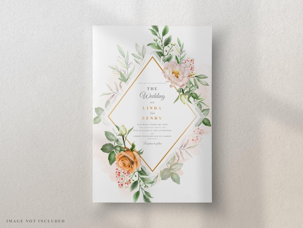 Vector wedding invitation cards elegant floral