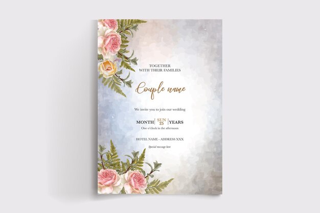 wedding invitation floral templates