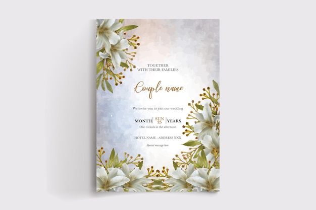 wedding invitation floral templates