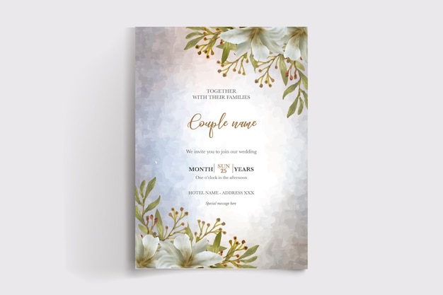 wedding invitation floral templates