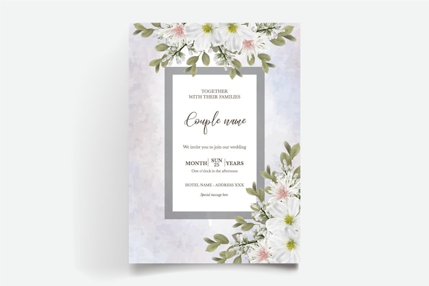 wedding invitation floral templates