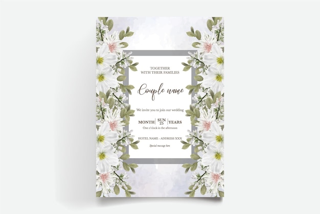 wedding invitation floral templates