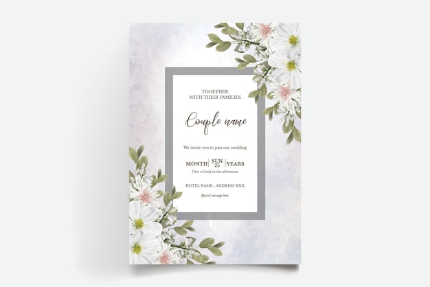 wedding invitation floral templates