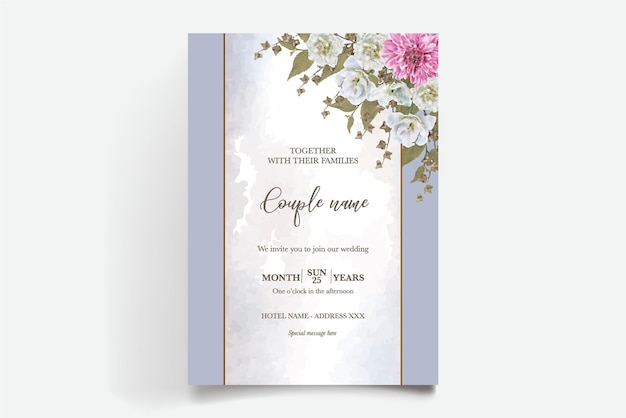 wedding invitation floral templates