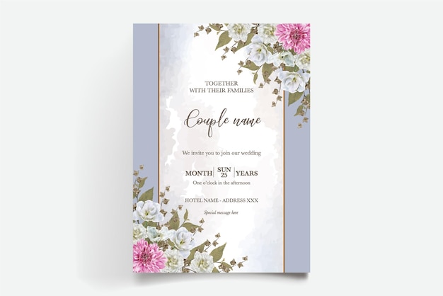 wedding invitation floral templates